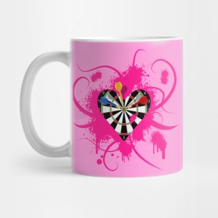 Dartboard Heart Mug